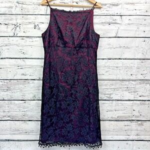 CDC Caren Desiree Co Women's Red &‎ Black Cocktail Dress [Size 10] Made in USA